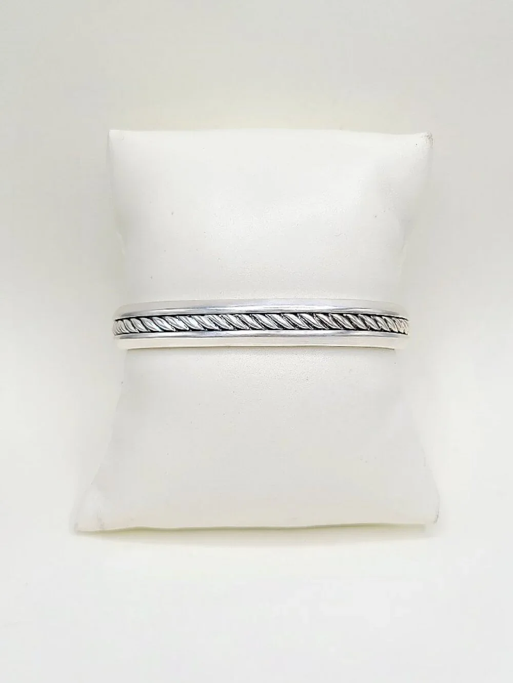 David Yurman Cable Inset Cuff Bracelet in Sterling Silver - Size X-Small - RARE